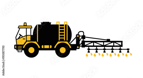 Modern Agricultural Spray Truck for Efficient Crop Treatment Applications