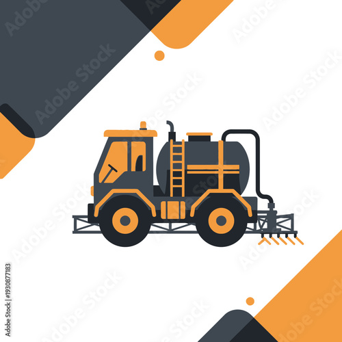 Modern Agricultural Sprayer Machine Vector Illustration For Industry And Farming