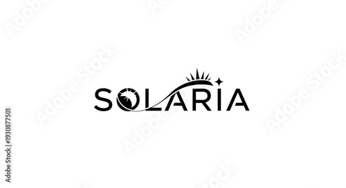 Solaria Logo Design with Stylized Sun and Crown Elements.