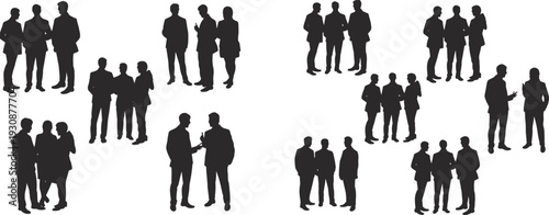 Massive collection of black silhouettes featuring wildlife farm animals birds parrots bats business people flowers meadow grass and nature elements