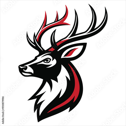 Deer head vector logo