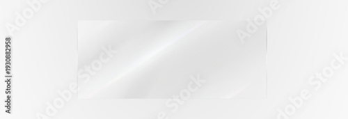 Transparent glass effect, realistic window mockups, mirror set, glass showcase on transparent background, vector png. Glass banner, acrylic smooth surface.	
