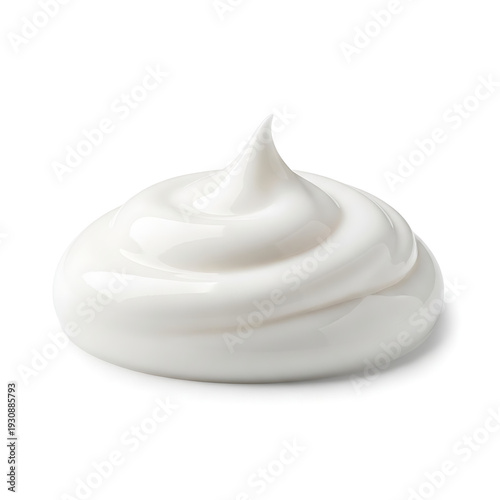 Smooth, luscious white cream swirl with a rich, inviting texture, perfect for diverse culinary applications