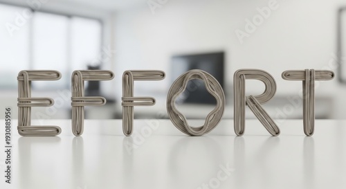 Wallpaper Mural Effort Word Art on White Surface for Business Motivation and Success Torontodigital.ca