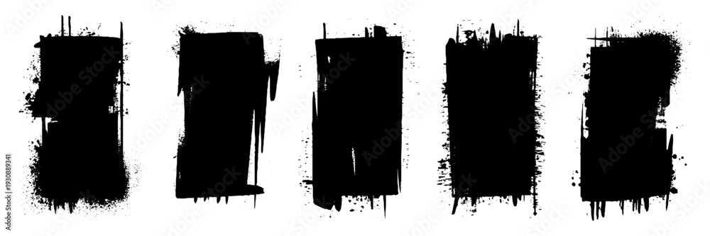 custom made wallpaper toronto digitalSpray paint graffiti stencil frames. Black vector rectangles and squares. Airbrushing paint banners, splatter ink shapes. Places for text or pictures. Graffiti spray paint element .