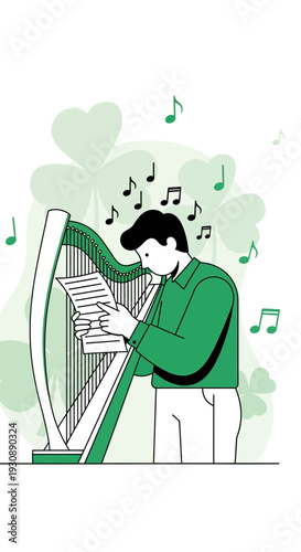 Melodious Harp Performance Celebrates Irish Heritage And Musical Talent