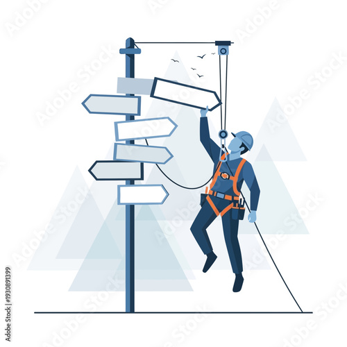 Navigator Of Choices Ascending Towards A New Direction With Guidance System Overhead