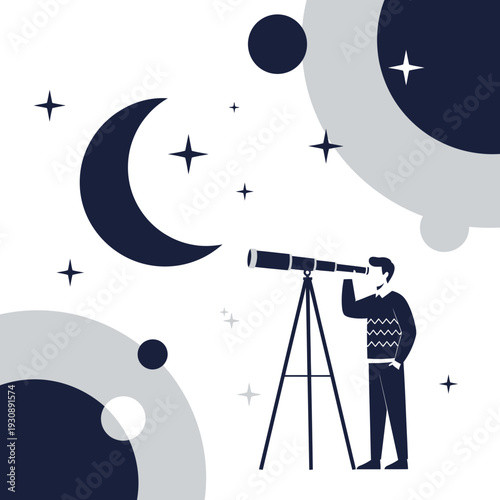 Observing Celestial Spheres: A Silhouette of Exploration Amidst The Starry Canopy