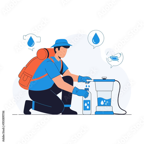 Outdoor Hydration System Setup For Camping And Hiking Adventures