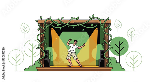 Outdoor Stage Performance Festive Celebration