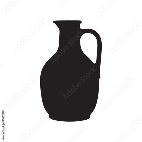 Black Jug silhouette vector illustration