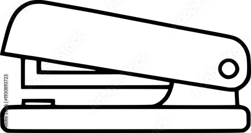 Minimalist and clean vector outline of a stapler. Perfect for educational designs, posters, presentations, websites, social media, and learning materials.