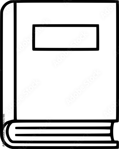 Minimalist and clean vector outline of a book. Perfect for educational designs, posters, presentations, websites, social media, and learning materials.