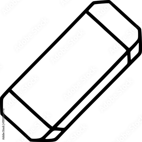 Minimalist and clean vector outline of an eraser. Perfect for educational designs, posters, presentations, websites, social media, and learning materials.