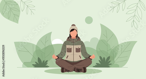Person Practicing Yoga Outdoors Amidst Nature