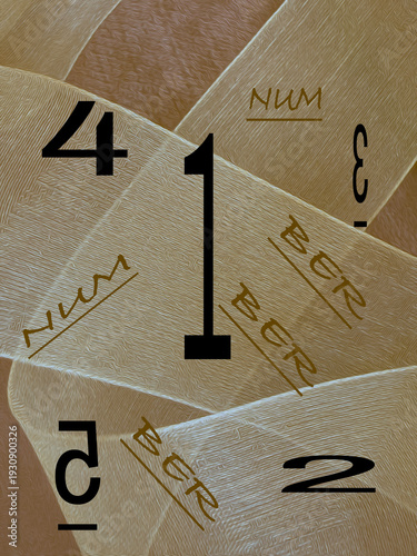 Bilde på lerret Number NUM-BER is now 2 parts for a puzzle