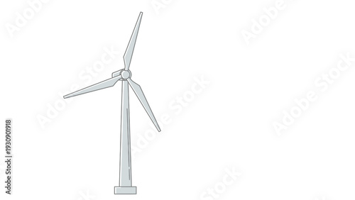 A simple line drawing of a wind turbine.