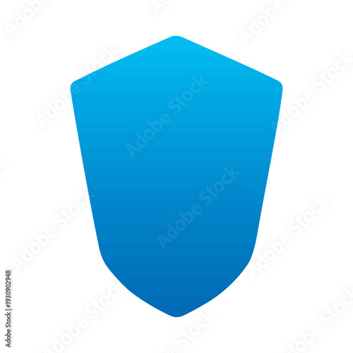 Modern Blue Shield Vector Icon with Gradient, Security Protection and Safety Symbol for Software and Cyber Security, Isolated Flat Shield Shape for Branding, Logo Design and App Interface