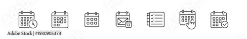 Calendar icons representing appointments, scheduling, and event planning