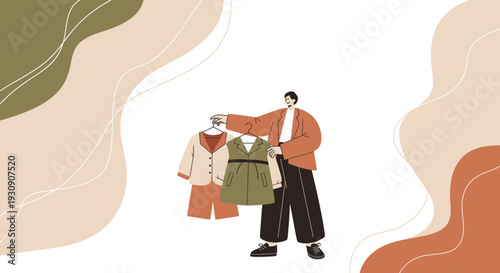 Styling Choices Person Holding Outfits For Modern Wardrobe