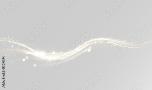 Bild auf Leinwand png glowing golden wave with luminous sparkle trail, abstract luxury light line