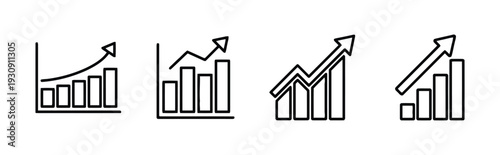 Four progress bar charts showing growth and positive trend