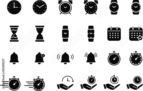 Hand holding clock icon symbolizing time management and speed of service