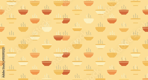 Colorful Boat Icons on Yellow Background.