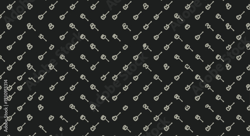 Small White Keys on Black Background.