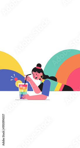 Vibrant Refreshment Enjoyment With Pride Cocktail Celebration