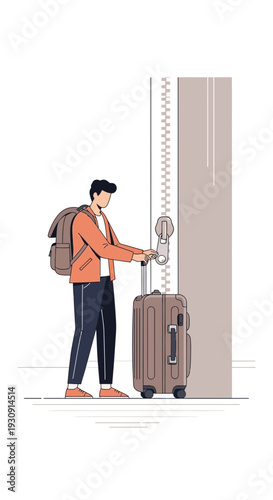 Unlocking Adventures: A Traveler's Journey Through the Zippered Gate to Exploration