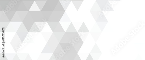 White triangle geometric pattern background, Geometric background made of triangles, Abstract geometric background. Vector 3d illustration