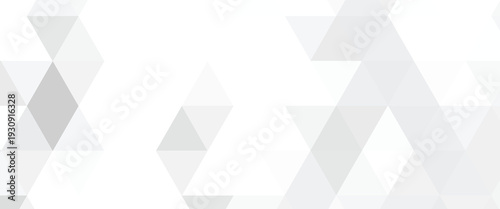 White triangle geometric pattern background, Geometric background made of triangles, Abstract geometric background. Vector 3d illustration