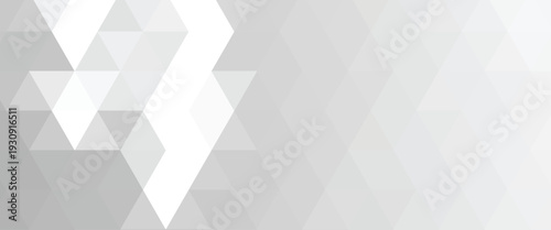 White triangle geometric pattern background, Geometric background made of triangles, Abstract geometric background. Vector 3d illustration