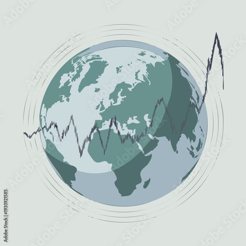 Global Financial Market Fluctuations Over Earth across