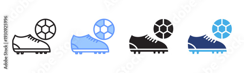 Futsal icon set multiple style collection