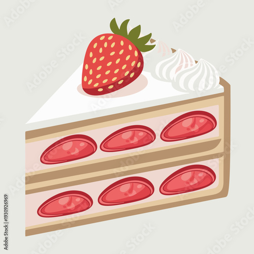 Cheesecake Slice Flat Vector Dessert Clipart