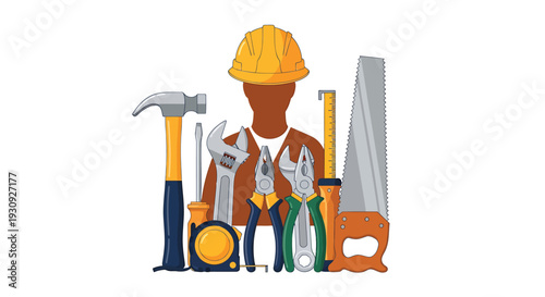 Set of construction tools vector