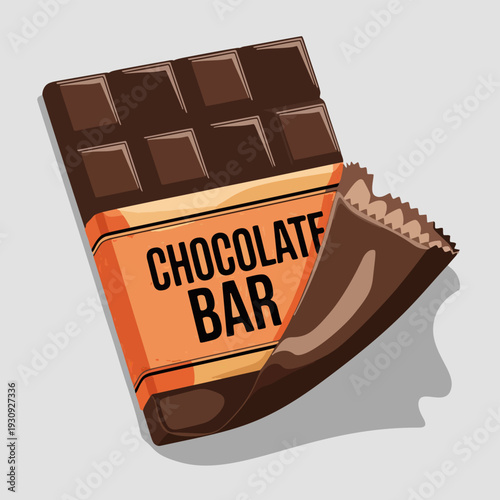 Chocolate Bar Flat Vector Clipart