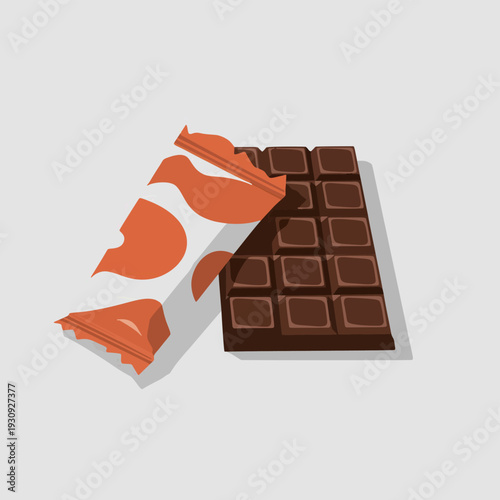 Chocolate Bar Flat Vector Clipart