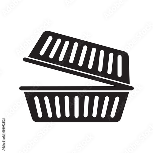 Takeout food container icon. Simple illustration of takeout food container vector icon for web design isolated on white background
