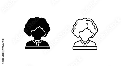 Illustration of two women with different hairstyles and expressions Vector