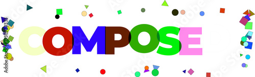 Colorful compose text with geometric shapes on transparent background Free Download Colorful compose text with geometric shapes on transparent background - GFXLoad