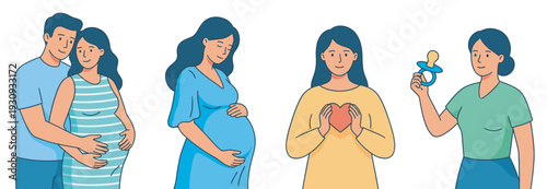 Pregnancy journey expecting parents anticipating new baby arrival with love and care, illustrating the beautiful stages of family planning.