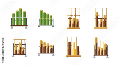 Collection of Laboratory Test Tubes and Beakers with Scientific Samples.
