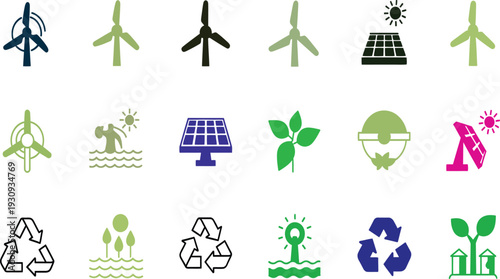 Latest business vector design icons for eco friendly and sustainable concepts