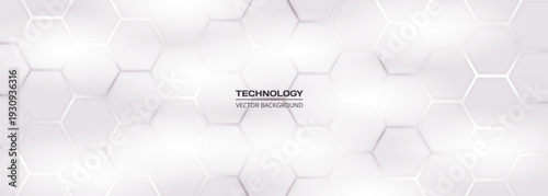 White hexagonal grid abstract background offers clean minimal tech aesthetic with soft glossy panels, subtle shadows, faint connection lines and geometric repetition ideal for corporate branding,