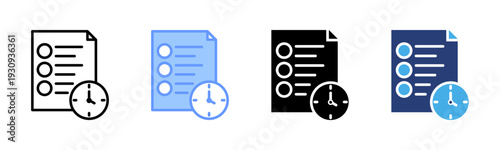 Tasklist icon set multiple style collection