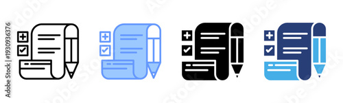 Tasklist icon set multiple style collection