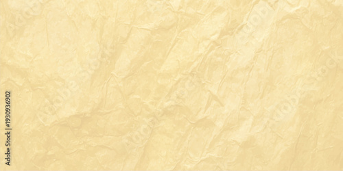 vintage crumpled tan paper texture background with organic creases and wrinkled parchment effect for rustic design